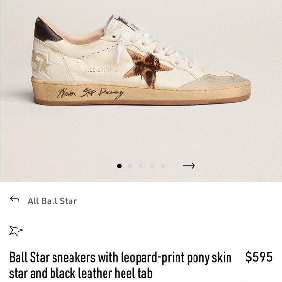 Like New Golden Goose Ball Stars w/ Leopard Star - Picture 1 of 6